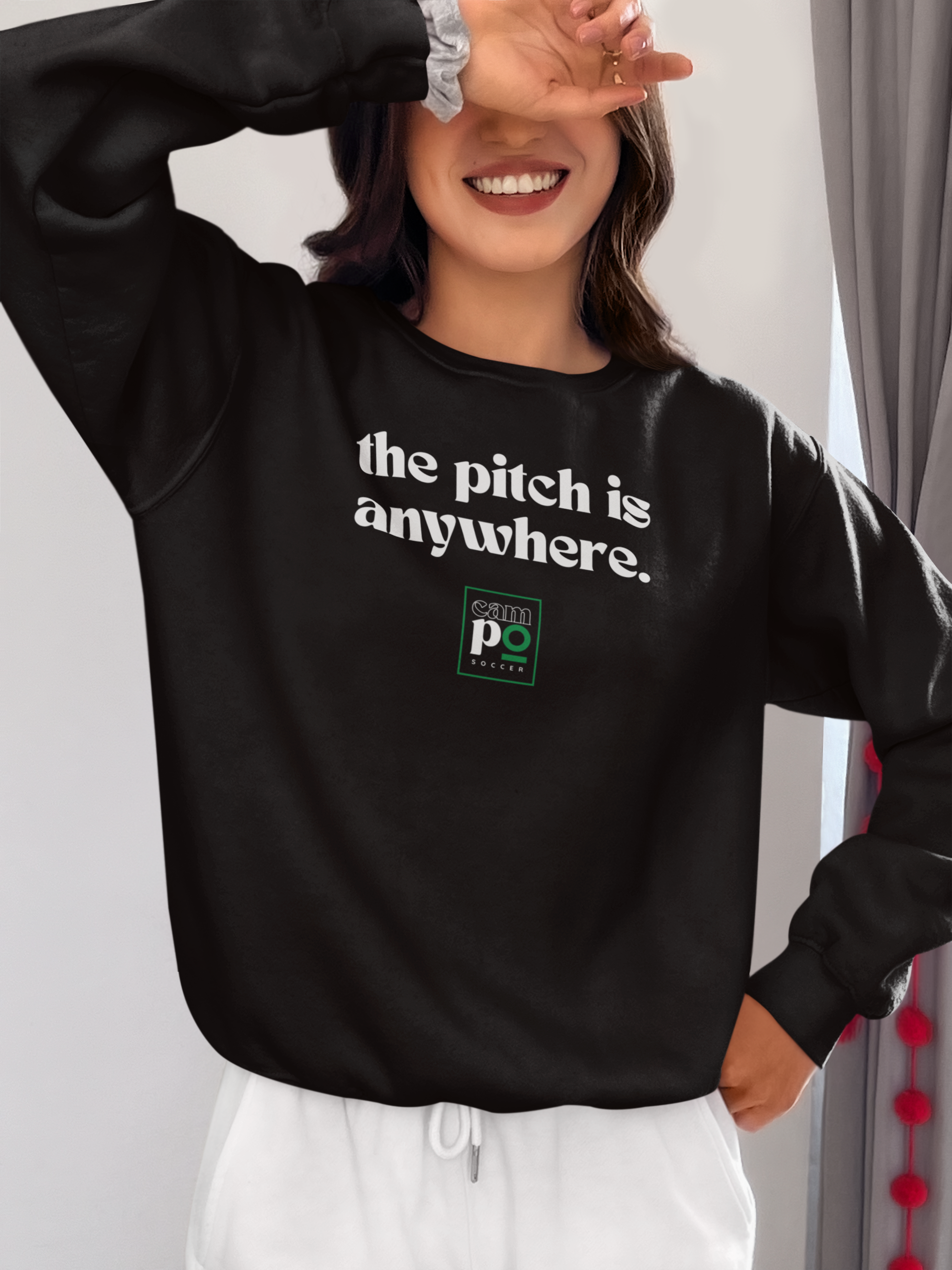 Campo Soccer The Pitch Unisex Premium Sweatshirt - Black