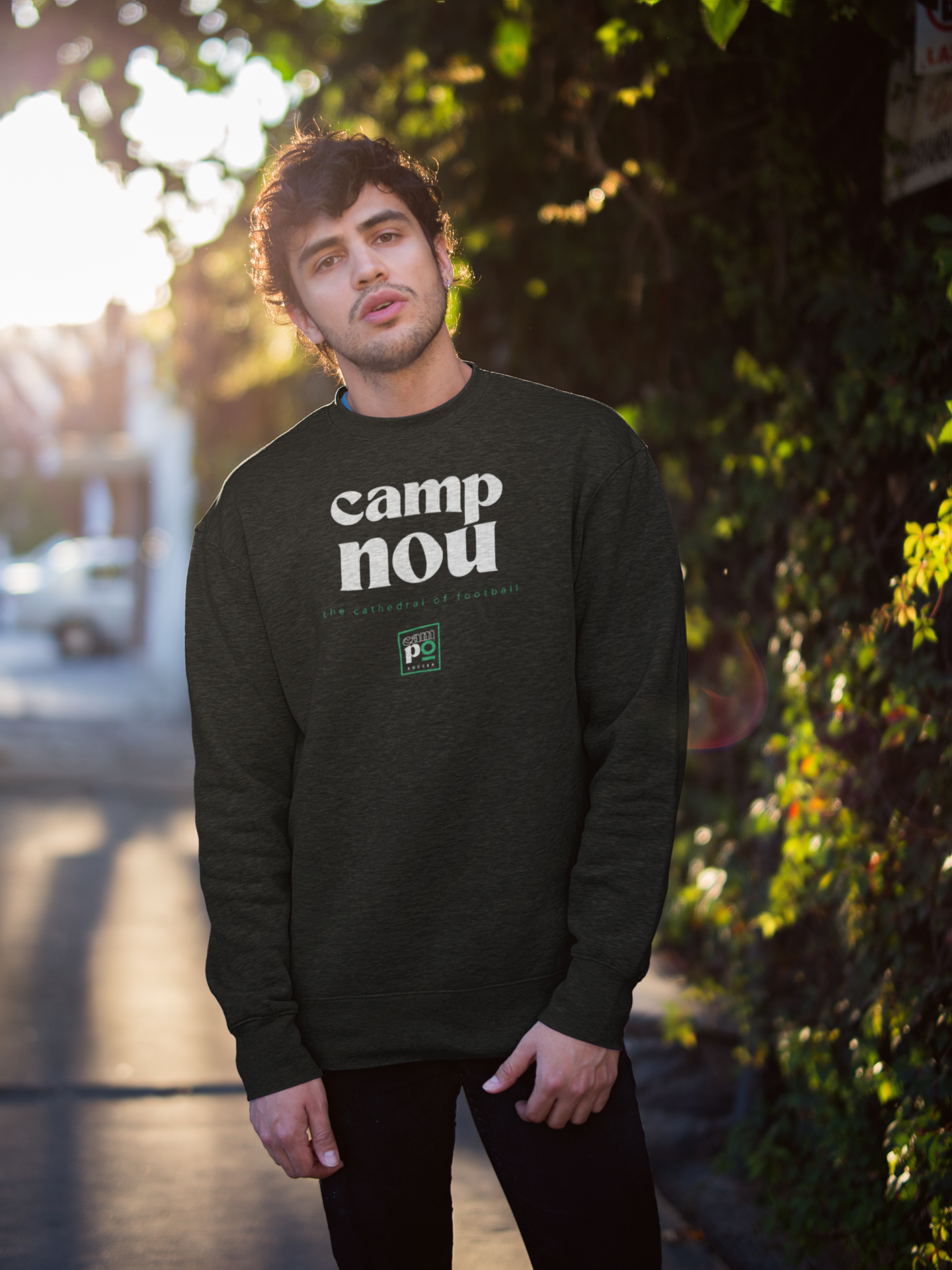 THE CATHEDRAL OF FOOTBALL Premium Sweatshirt - CAMP NOU