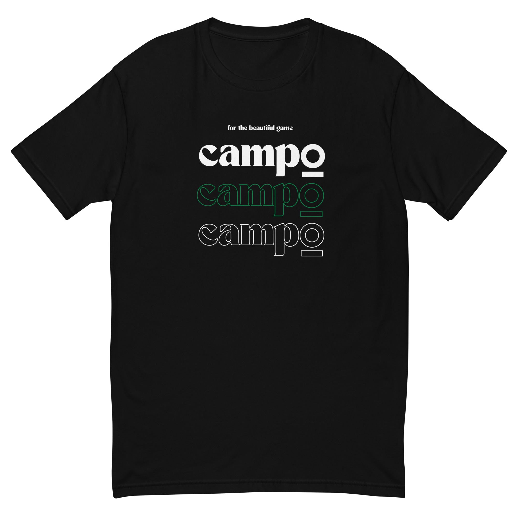 Campo Soccer on Repeat Fitted T-shirt Black