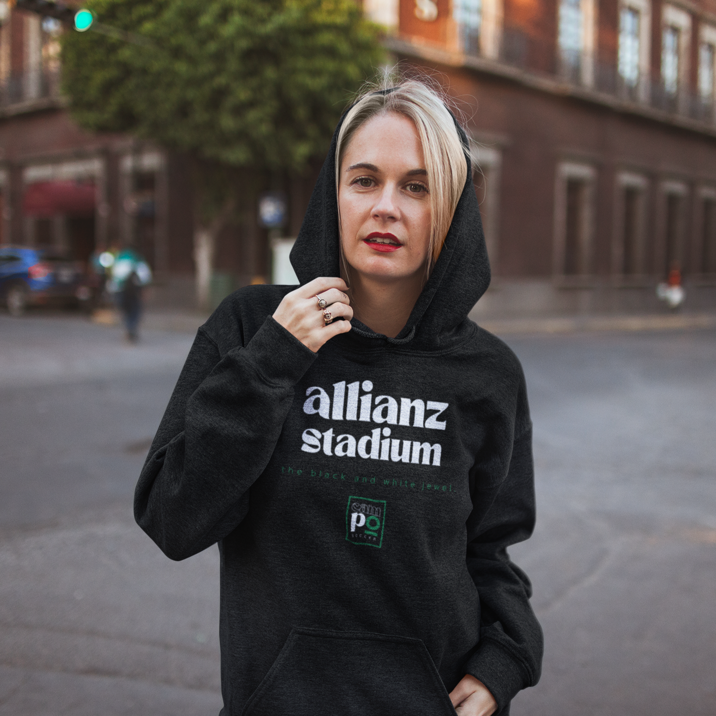 The Black and White Jewel Premium Hoodie - Allianz