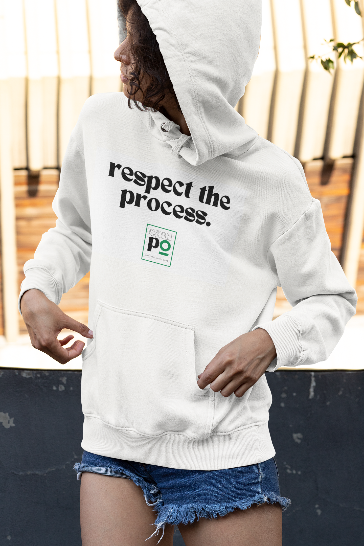 Respect the Process Premium Unisex Hoodie - White