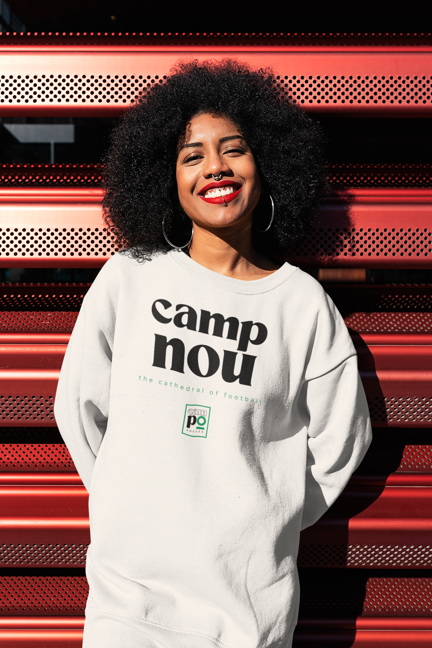 THE CATHEDRAL OF FOOTBALL Premium Sweatshirt - CAMP NOU