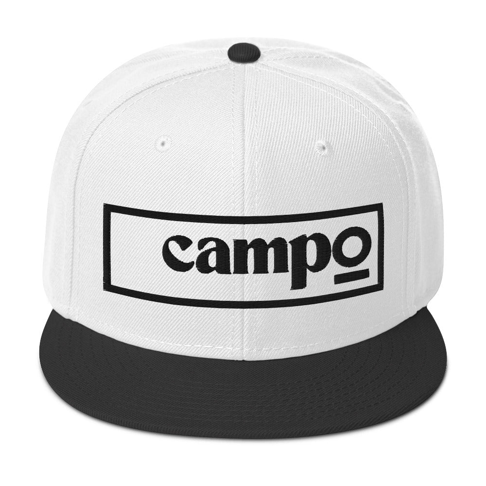 Campo Soccer Collection Snapback Hat - Black Embroidered