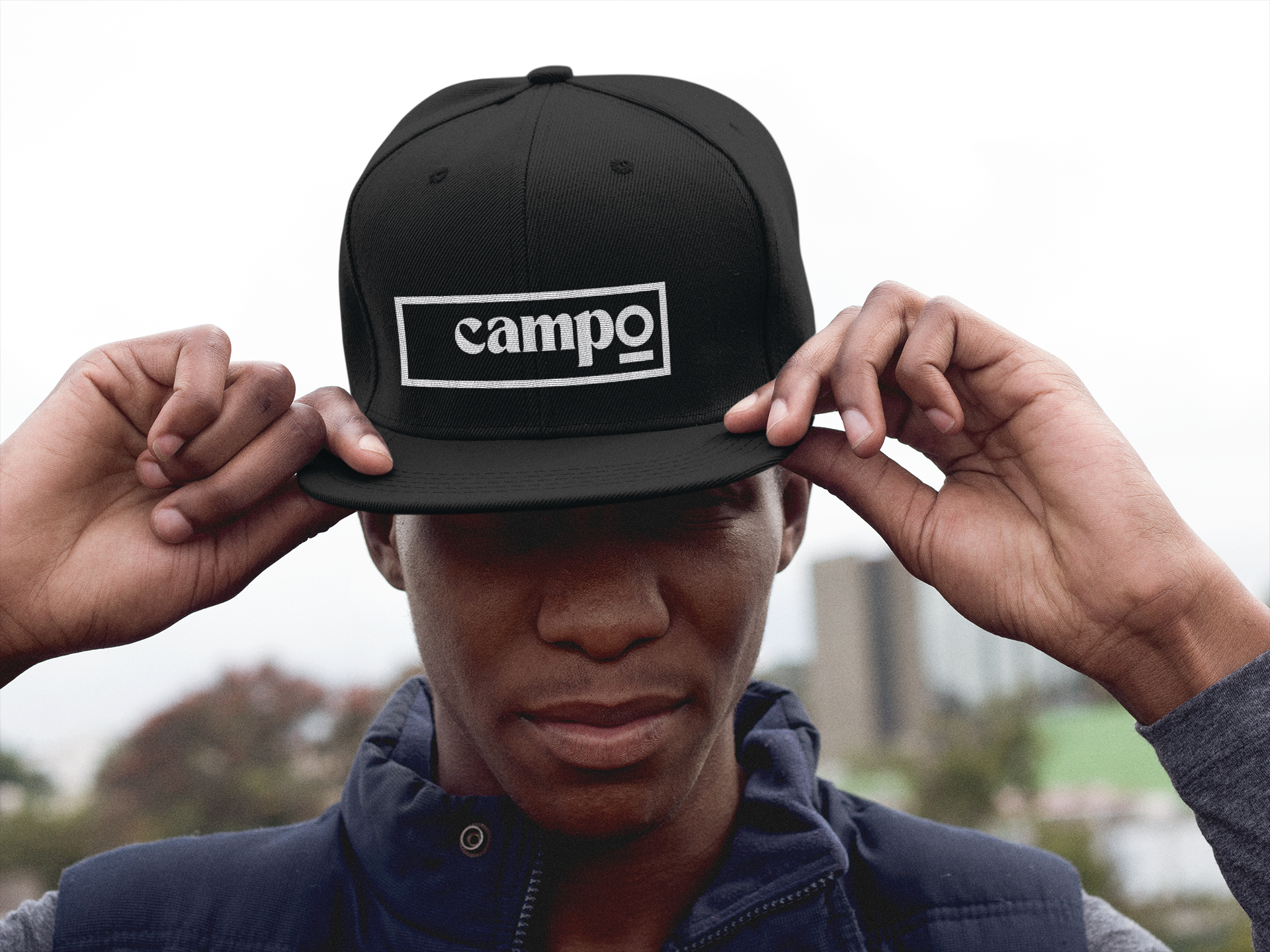 Campo Soccer OG Snap Back Snapback Hat - White Embroidered