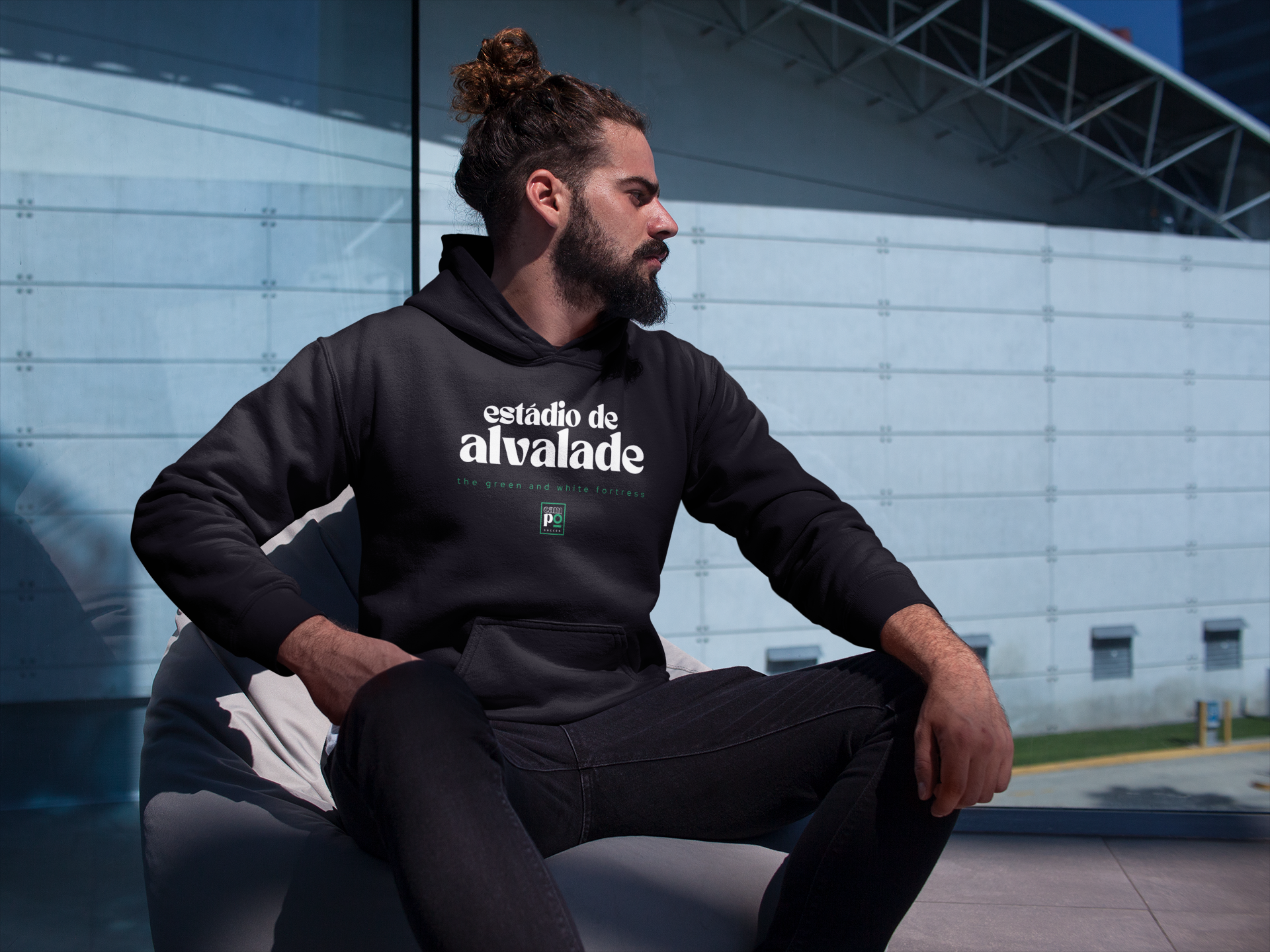 THE GREEN AND WHITE FORTRESS Premium Hoodie - Estadio de Alvalade