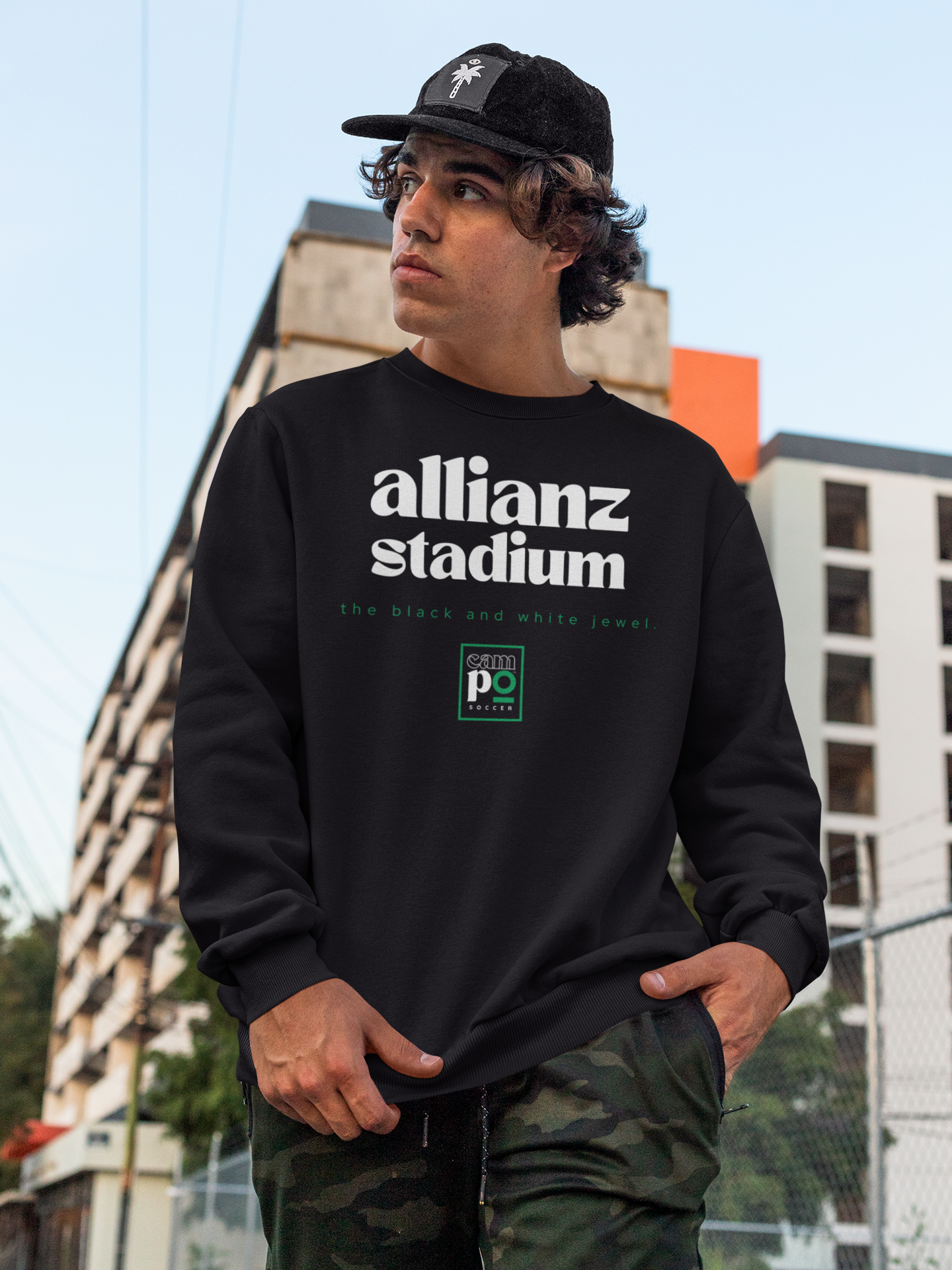 The Black and White Jewel Premium Sweatshirt - Allianz