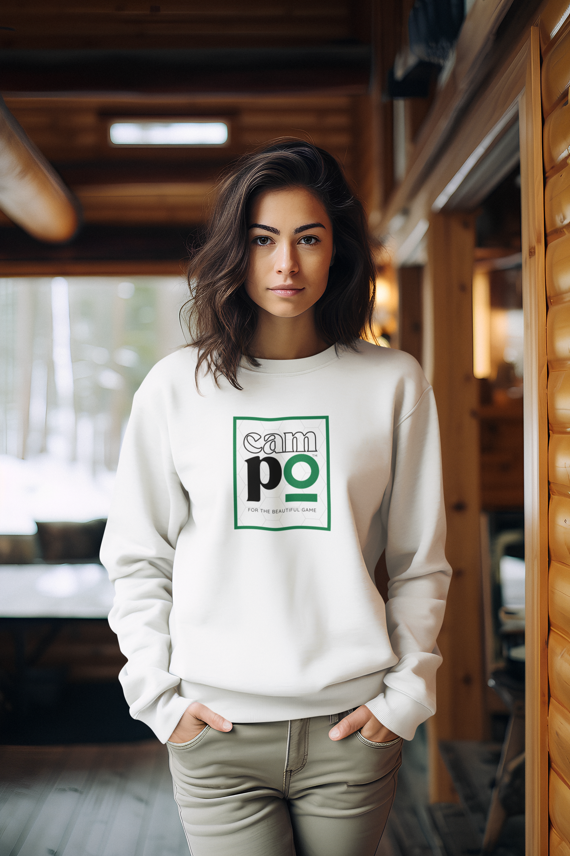 Campo Soccer OG Unisex Premium Sweatshirt - White